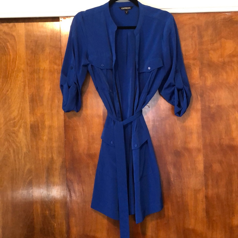 Blue professional tie dress